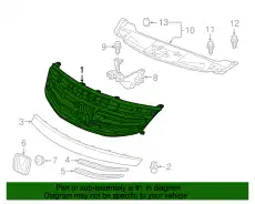 Решетка радиатора HONDA 71121TA0A11