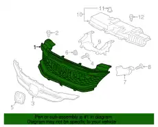Решетка радиатора HONDA 71121T3LA51