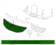 Решетка радиатора HONDA 71121TE0A11ZA