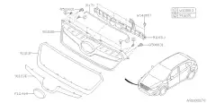 Решетка радиатора SUBARU 91122FJ070