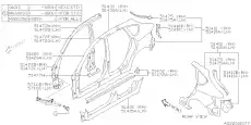 ПОРОГ 51479FG0009P SUBARU