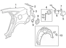 Подкрылок HONDA 74592TBAA00