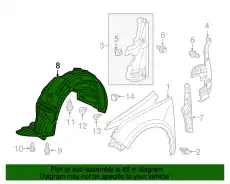 Подкрылок HONDA 74151TK8A00