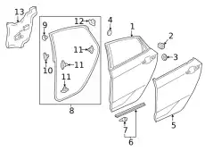 Ручка двери HONDA 72810TBAA01