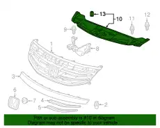 Решетка радиатора HONDA 71123TA0A01