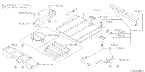 Коврики в салон SUBARU 95067SA070EU