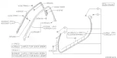 КУЗОВНОЙ УПЛОТНИТЕЛЬ 62761FA011 SUBARU