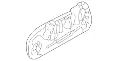 Ручка двери MAZDA B25E73410APT