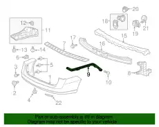 БАМПЕРА ВСТАВКА 71593TK8A00 HONDA