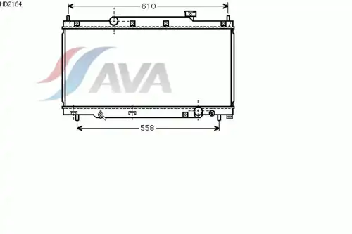 Радиатор системы охлаждения двигателя AVA HD2164