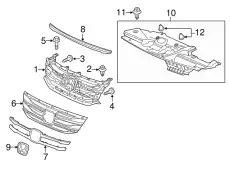 Решетка радиатора HONDA 71125TK8A00