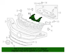 Решетка радиатора HONDA 71125T2FA50