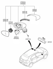 Автодеталь 876141W000 MOBIS