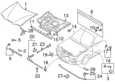 ЗАМОК КАПОТА TA0156620A MAZDA