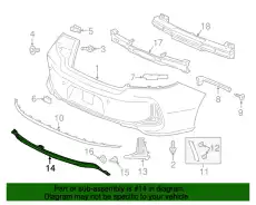 GARNISH, RR. BUMPER 71502T3LA50 HONDA
