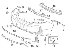 GARNISH, RR. BUMPER 71502T3LA50 HONDA