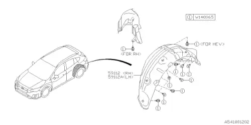 Подкрылок SUBARU 59122FL020