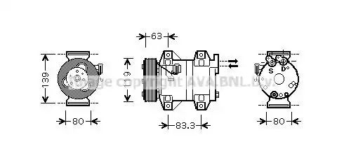 Радиатор системы охлаждения двигателя AVA VW2184