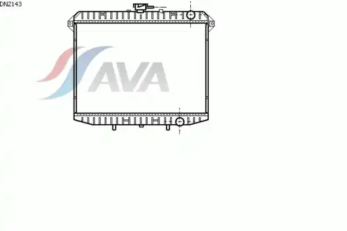 Радиатор системы охлаждения двигателя AVA DN2143