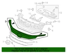 Решетка радиатора HONDA 71180T2FA51