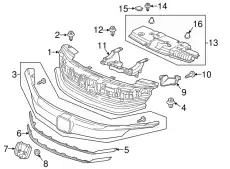 Решетка радиатора HONDA 71180T2FA51