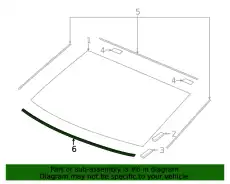 RUBBER C, WINDSHIELD 73223TBAA01 HONDA