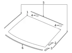 RUBBER C, WINDSHIELD 73223TBAA01 HONDA