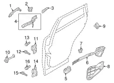Ручка двери MAZDA KD535941XE13
