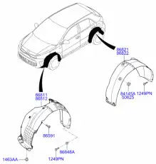 Подкрылок MOBIS 86812H9000