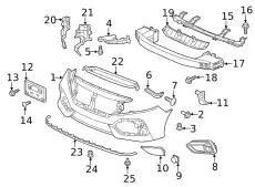 BEAM, R. FR. BUMPER 71140TEAT00 HONDA