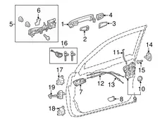 Ручка двери TOYOTA / LEXUS 6925060070B2