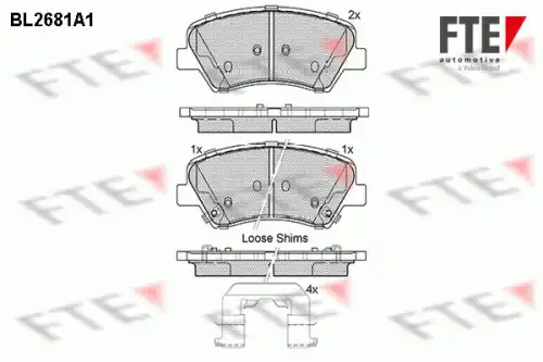 Тормозные колодки дисковые FTE BL2681A1