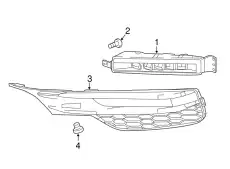 GARNISH, R. FR. FOG 71102T2FA61 HONDA