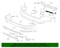 SPACER, L. RR. BUMPE 71598TG7A00 HONDA