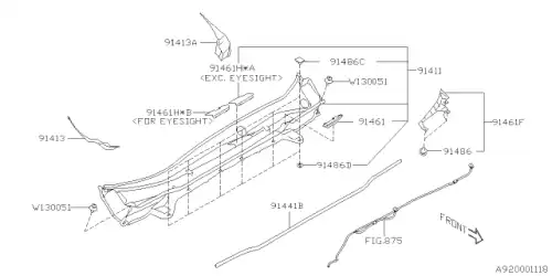 91486FL020 КЛИПС SUBARU