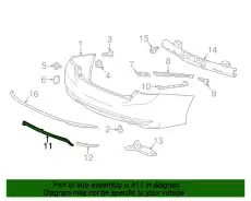GARNISH, RR. BUMPER 71502T2FA50 HONDA