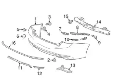 GARNISH, RR. BUMPER 71502T2FA50 HONDA
