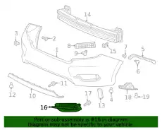 GARNISH, L. RR. BUMP 71508TEAT00 HONDA