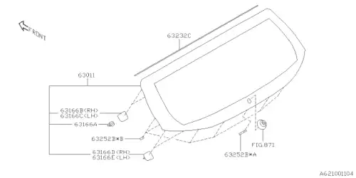 DAM RUBBER 65245FL000 SUBARU