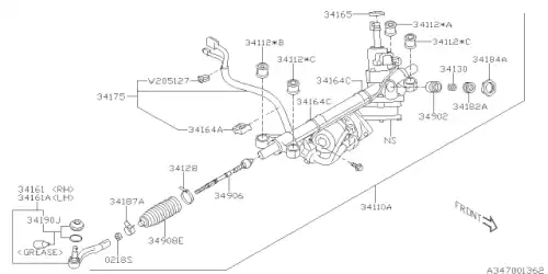 CLIP HARN EPS 34164AG060 SUBARU