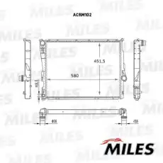 Радиатор системы охлаждения двигателя MILES ACRM102
