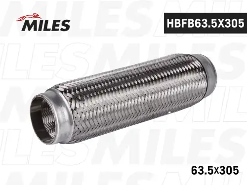 Гофра глушителя MILES HBFB63.5X305 L= d=
