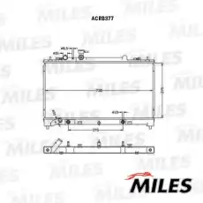Радиатор системы охлаждения двигателя MILES ACRB377
