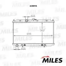 Радиатор системы охлаждения двигателя MILES ACRM114