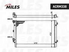 Радиатор системы охлаждения двигателя MILES ACRM338