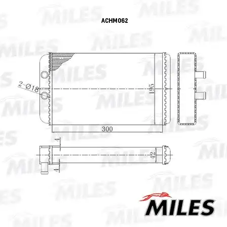 Радиатор печки MILES ACHM062