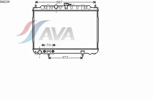 Радиатор системы охлаждения двигателя AVA DN2239