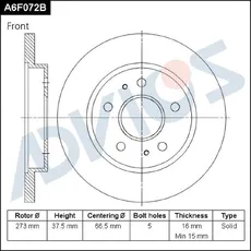 Тормозной диск ADVICS A6F072B