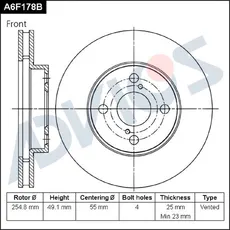 Тормозной диск ADVICS A6F178B
