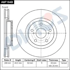 Тормозной диск ADVICS A6F164B